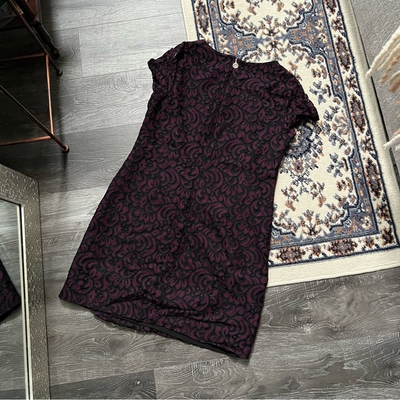 Tommy Hilfiger Purple Paisley Work Dress Sz 12 - Picture 4 of 4